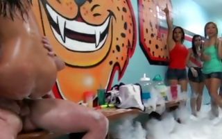 Naughty ex-girlfriend Nikki Daniels has painful group sex