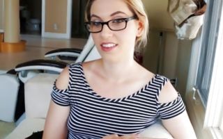 Naughty light-haired girlfriend has deep painful sex